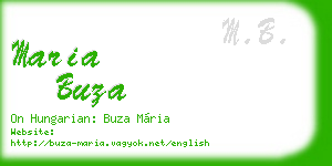 maria buza business card