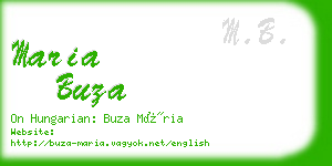 maria buza business card